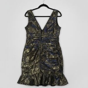 Express Black and Gold Mini Dress